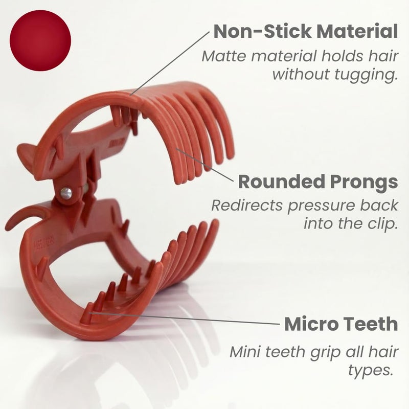 Mello The Original Hair Claw Clip Squishy Claw Clip Made in Korea Patent Pending 30021976 (Pink, Red, Blue, 3 Pack Medium) - Image 4